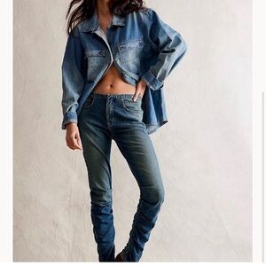 NWT We The Free Daliah Stacked Straight-Leg Jeans